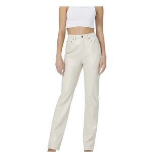 AFRM Women's Straight Leg Cream Jeans